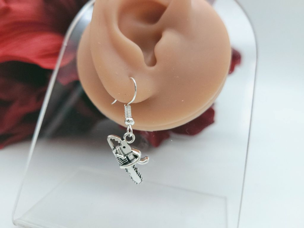 Kreissäge Ohrringe silberfarben